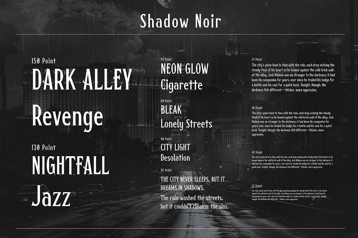 Shadow Noir Typeface, a Serif Font by HipFonts (Photo 2 of 8)