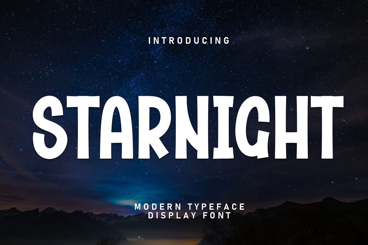 Starnight | Script Font, a Script Font by Scratchones (Photo 1 of 8)
