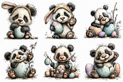 Whimsical Easter Panda Clipart, an Illustration by Libby Wishes (Thumbnail 5 of 8)