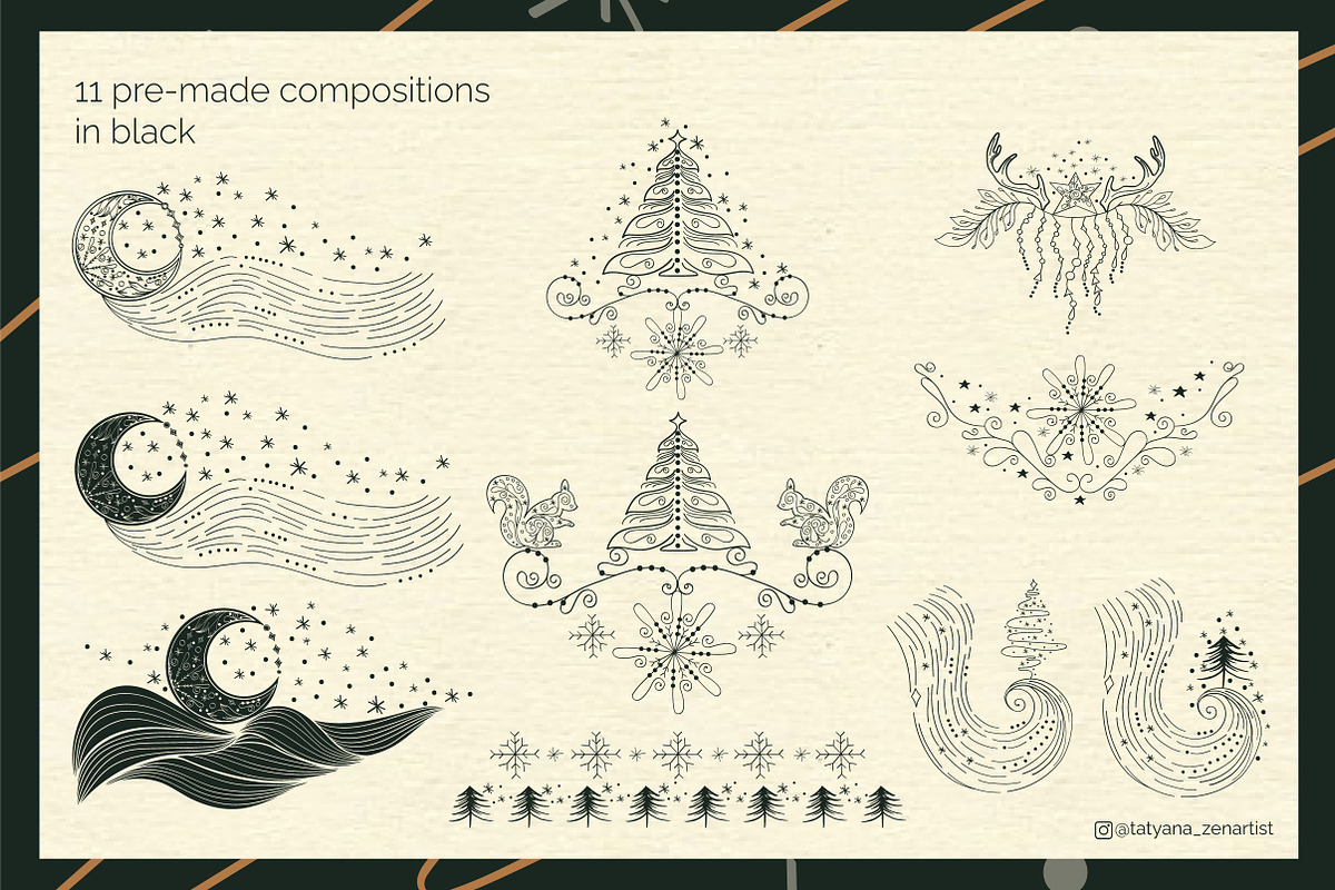Winter wonderland Clipart Collection, a Seasonal Illustration by Tatyana_Zenartist (Photo 5 of 13)