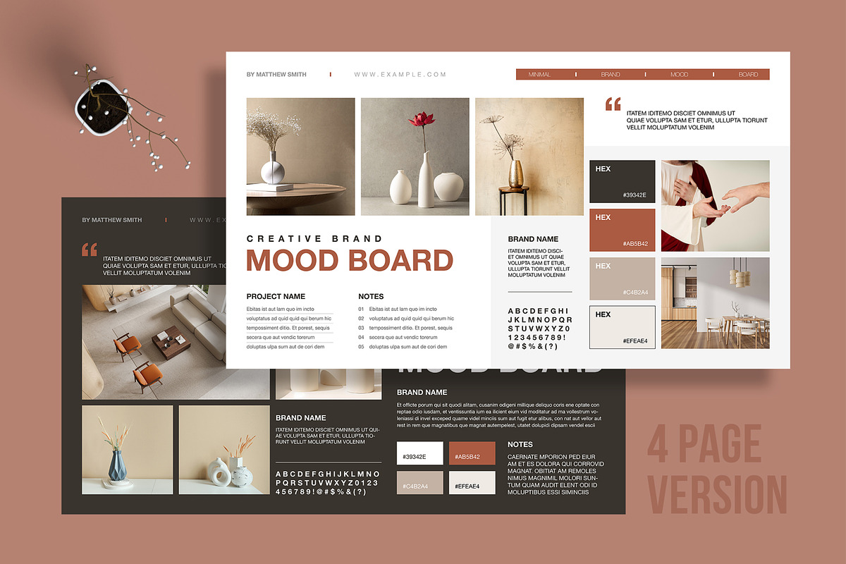 Minimalist Mood Board Template, an UI Kit Template by MightyDesign (Photo 1 of 8)