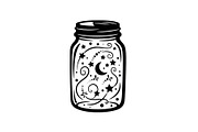 Cosmic Galaxy Jar Design Bundle, an Illustration by Creativeshirt (Thumbnail 25 of 31)