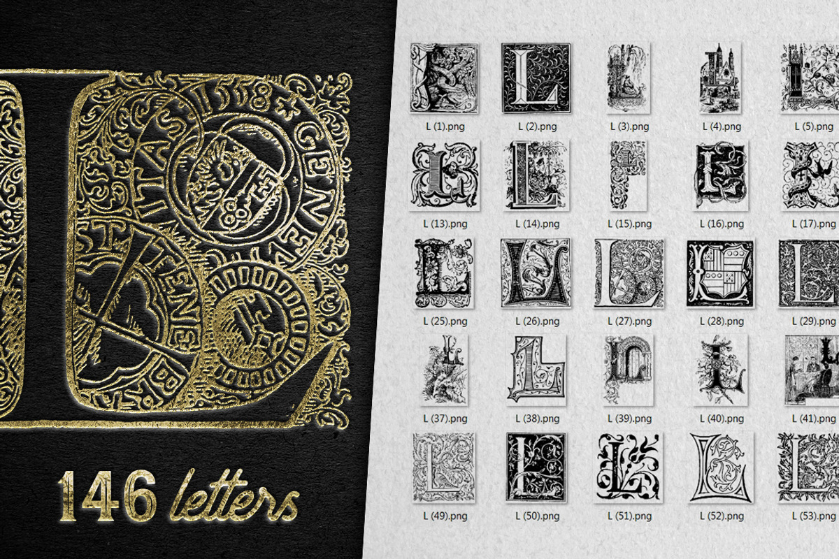 28 IN 1 VINTAGE LETTERS COLLECTION, a Symbol Font by Graphic Spirit (Photo 14 of 31)