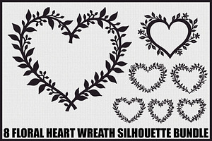 Floral Heart Wreath Bundle, an Illustration by BIPLOB EXPERT