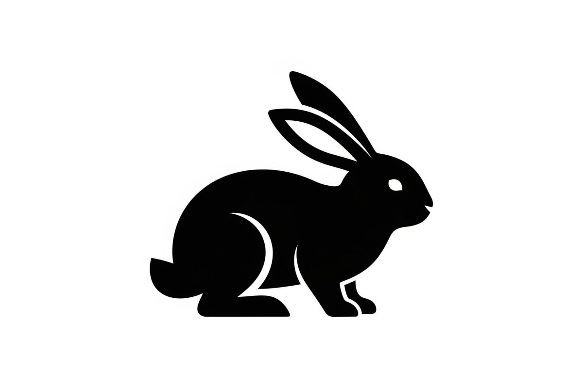 Cute Rabbit Silhouette Vector Bundle, an Illustration by yasushie (Photo 3 of 51)