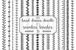 60 Doodle Vector Pattern Brushes