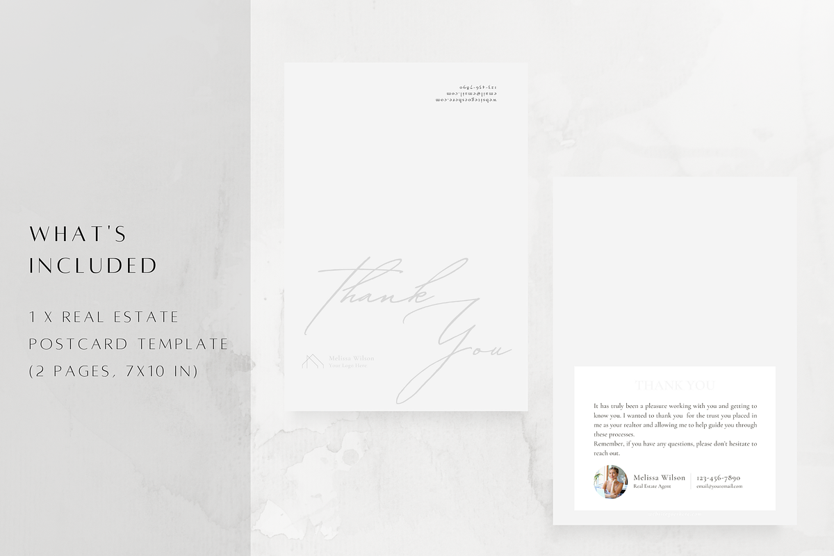 Foldable Real Estate Thank you Card, a Marketing Template by ZoaniDesign (Photo 2 of 10)
