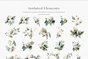 White Orchid Watercolor Clipart, a Decorative Illustration by ThaismotaCreativeCo (Thumbnail 9 of 12)