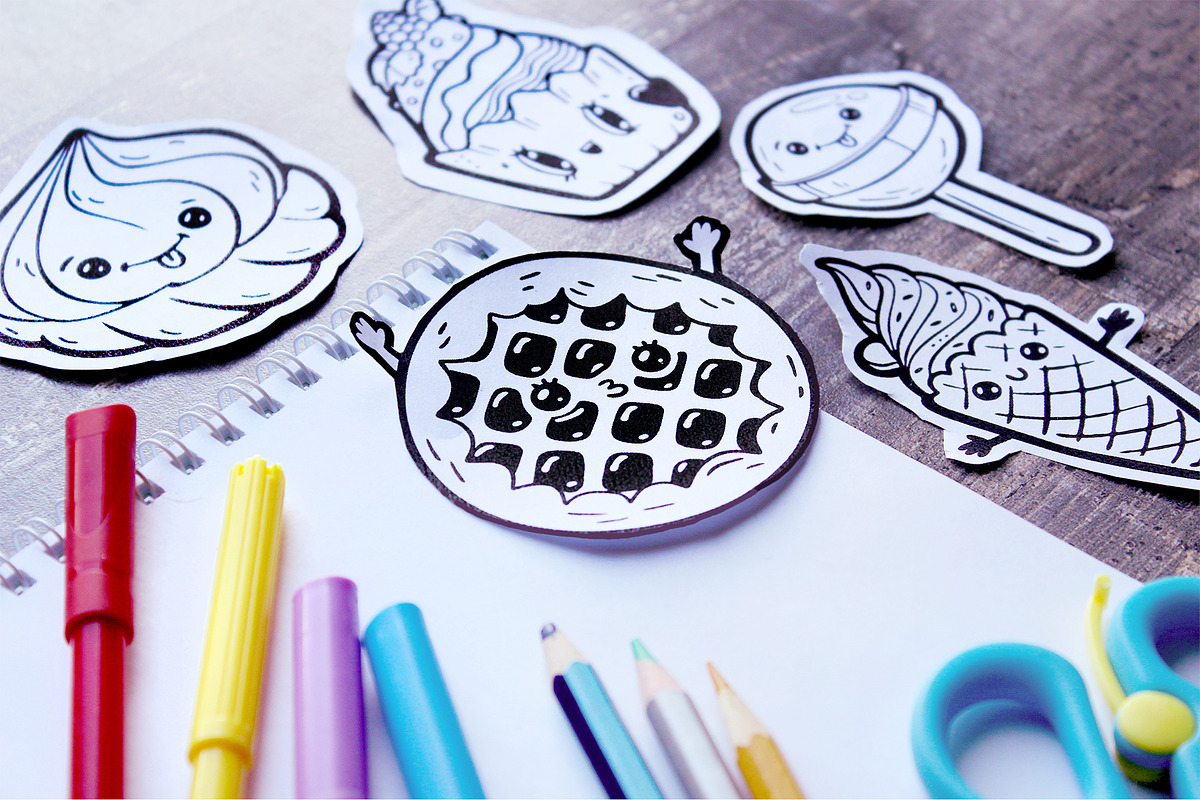 Kawaii sweets vector clipart, a Food Illustration by Brandianna (Photo 5 of 5)
