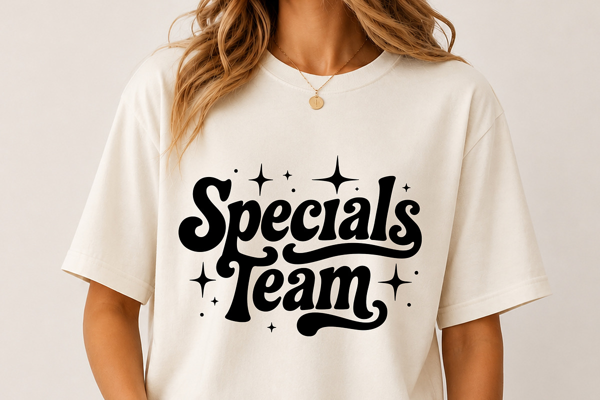 Specials Team Groovy Retro Typograph, an Object Graphic by Star Graphic Design (Photo 3 of 12)