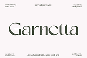 Garnetta - Stylish Sans Serif, a Sans Serif Font by Keithzo (Thumbnail 1 of 11)
