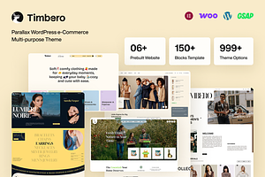 Timbero WP eCommerce Theme Elementor, a WordPress Template by Siksmart