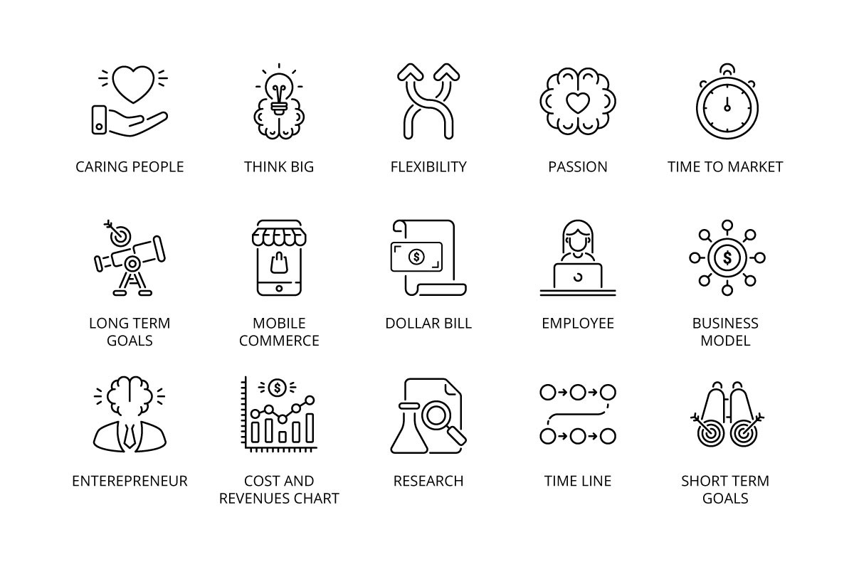 55 Startup Line icons  - Conceptual, an Outline Icon by vectorstank (Photo 4 of 5)