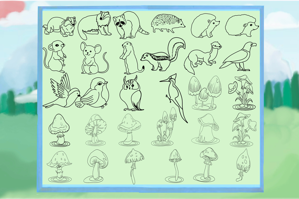 Woodland Animals Digital Stamps, a Graphic by Favorites_Art (Photo 4 of 17)