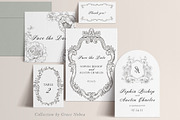 Blue Victorian Vintage Fine Line Art, a Decorative Illustration by Grace Noboa Illustrations (Thumbnail 6 of 14)