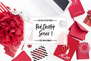 Red Romantic Styled Desktops, a Business Photo by OhTilly (Thumbnail 1 of 6)