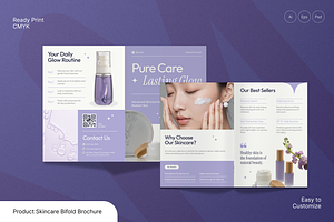 Product Skincare Bifold Brochure, a Brochure Template by Annora Studio