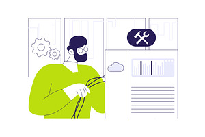 Network system administrator, a Technology Illustration by Visual Generation