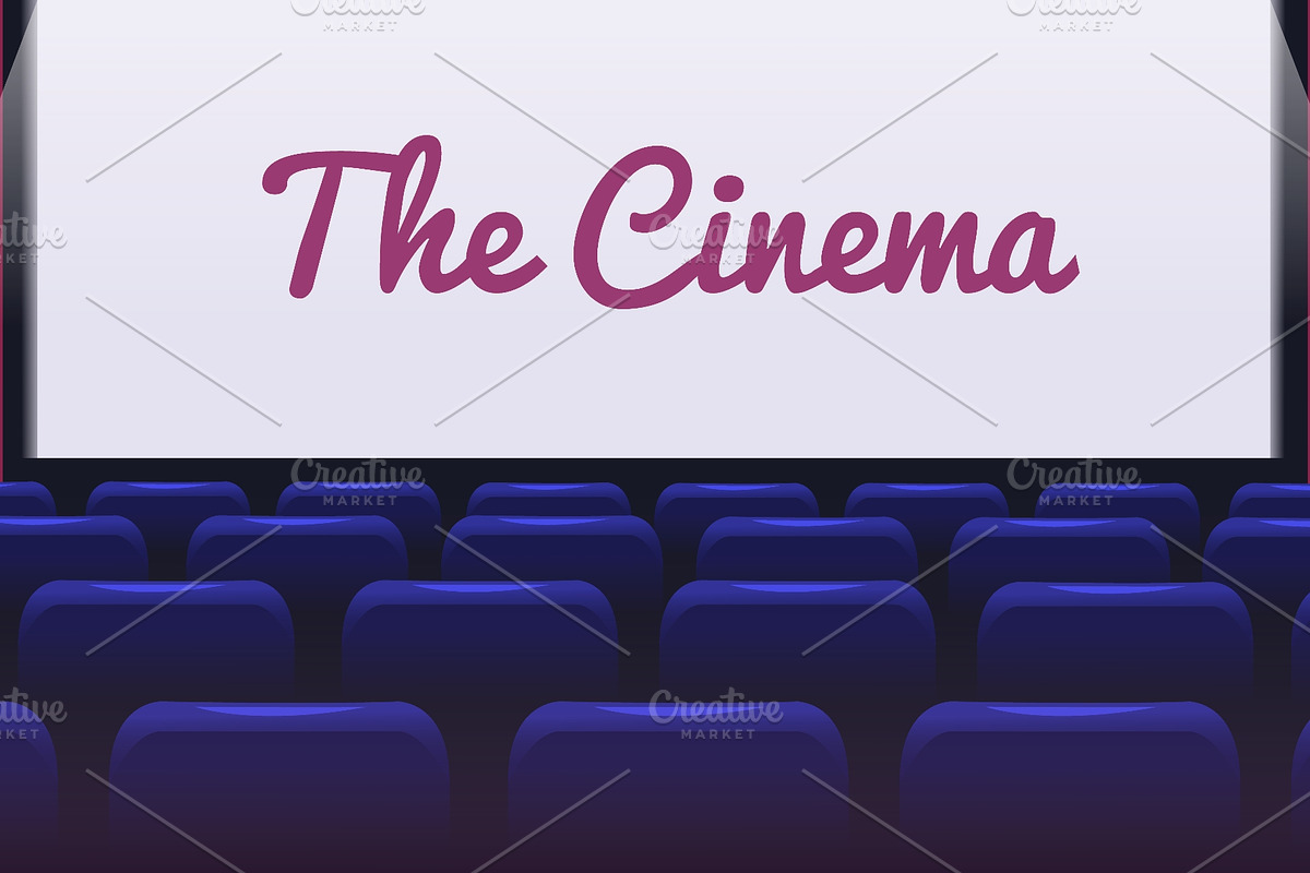 Empty cinema hall. Movie screen, an Object Graphic by Stock-Smart-Start (Photo 2 of 3)