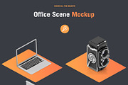 Isometric Office Scene Mock-up, an iPhone Mockup by IsometricWorld (Thumbnail 5 of 7)