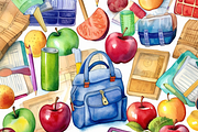 Watercolor Back to School, a Pattern Graphic by Printable Treasure (Thumbnail 3 of 6)