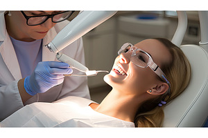 dentist teeth whitening light ai, a Technology Photo by pikepicture