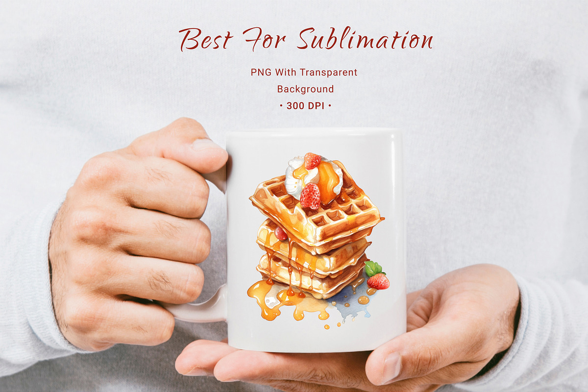 Waffles Syrup Pancakes Sweets Brunch, a Food Illustration by Rabbit Heart (Photo 7 of 9)