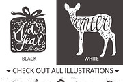 Lettering Christmas wishes in shapes, an Illustration by Eereen Studio (Thumbnail 3 of 3)