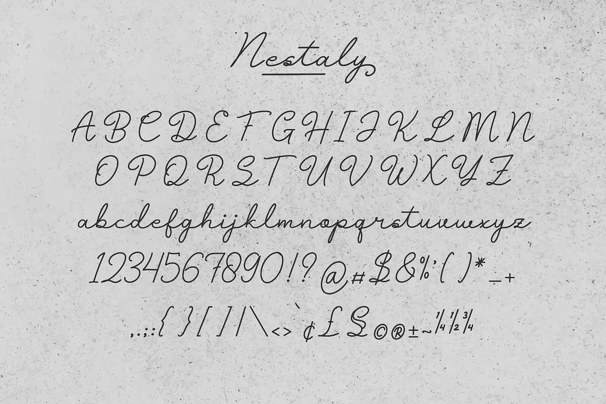 Nestaly Monoline Script Handwritten, a Script Font by gracetype_studio (Photo 15 of 16)