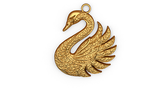 Swan Pendant -01 Printable Jewelry