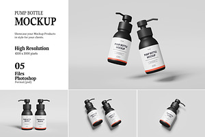 Pump Bottle Mockup Top View, a Packaging Mockup by AndikaGraphic