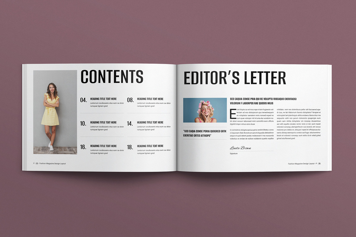 Fashion Magazine Design Landscape, a Magazine Template by E-Type (Photo 2 of 8)