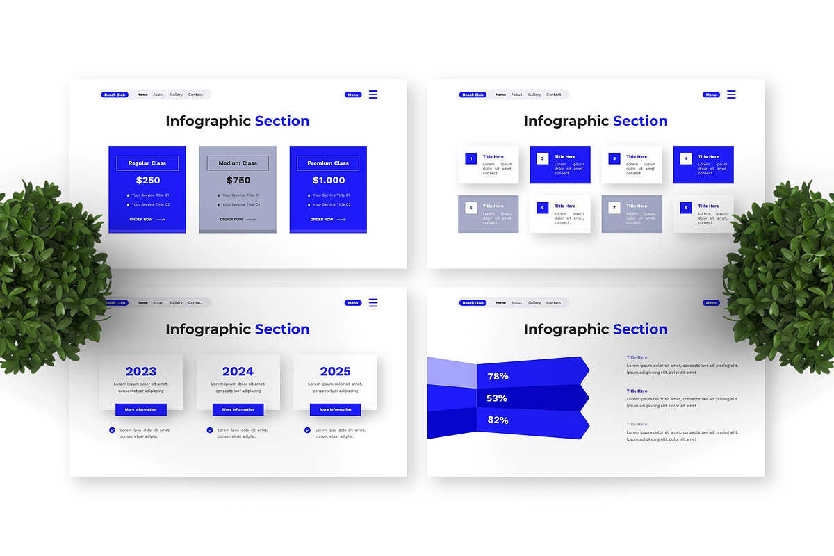 Beach Club - Travel Powerpoint, a Presentation Template by Deepslide Studio