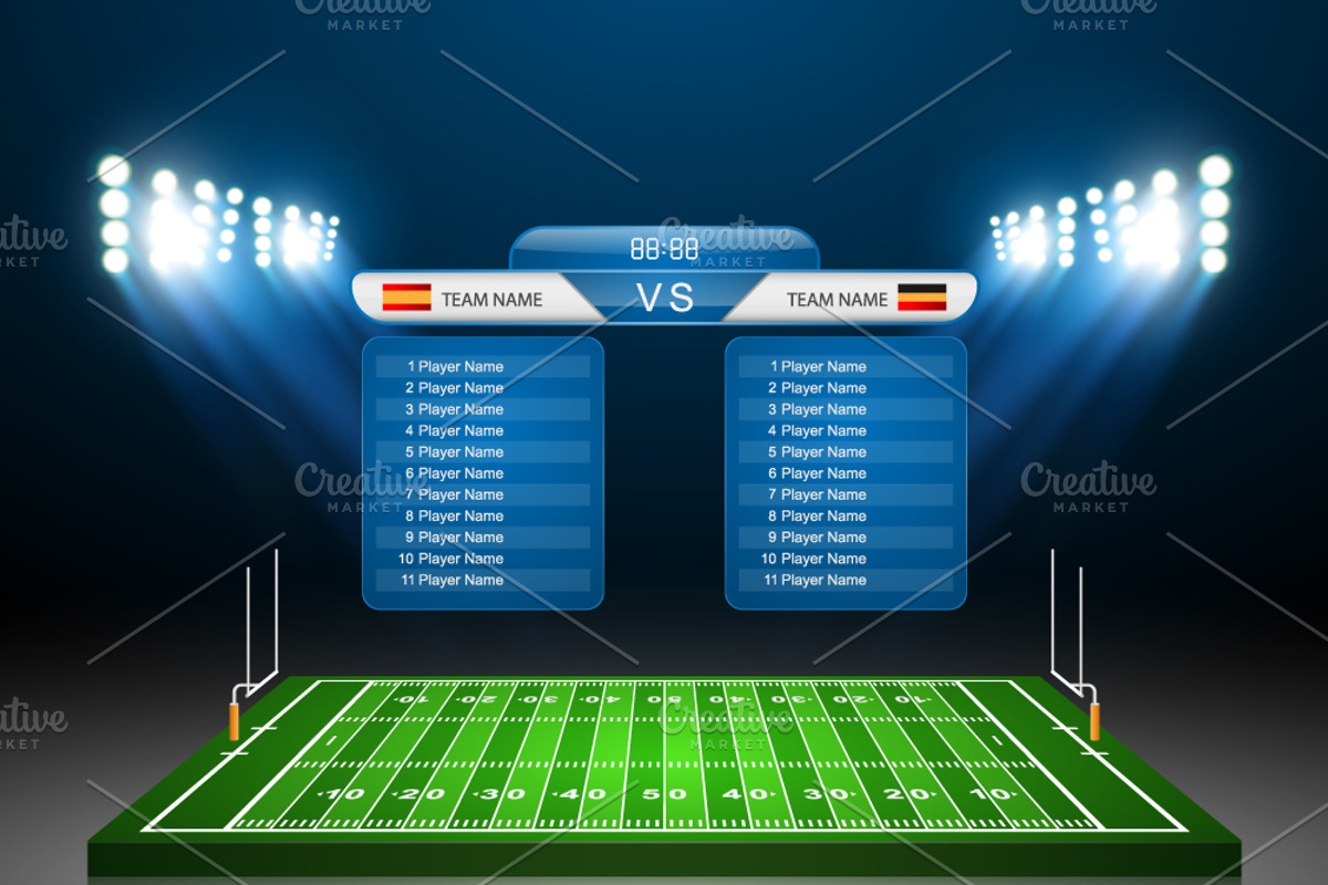Illustration of American football, a Texture Illustration by S_design (Photo 1 of 3)