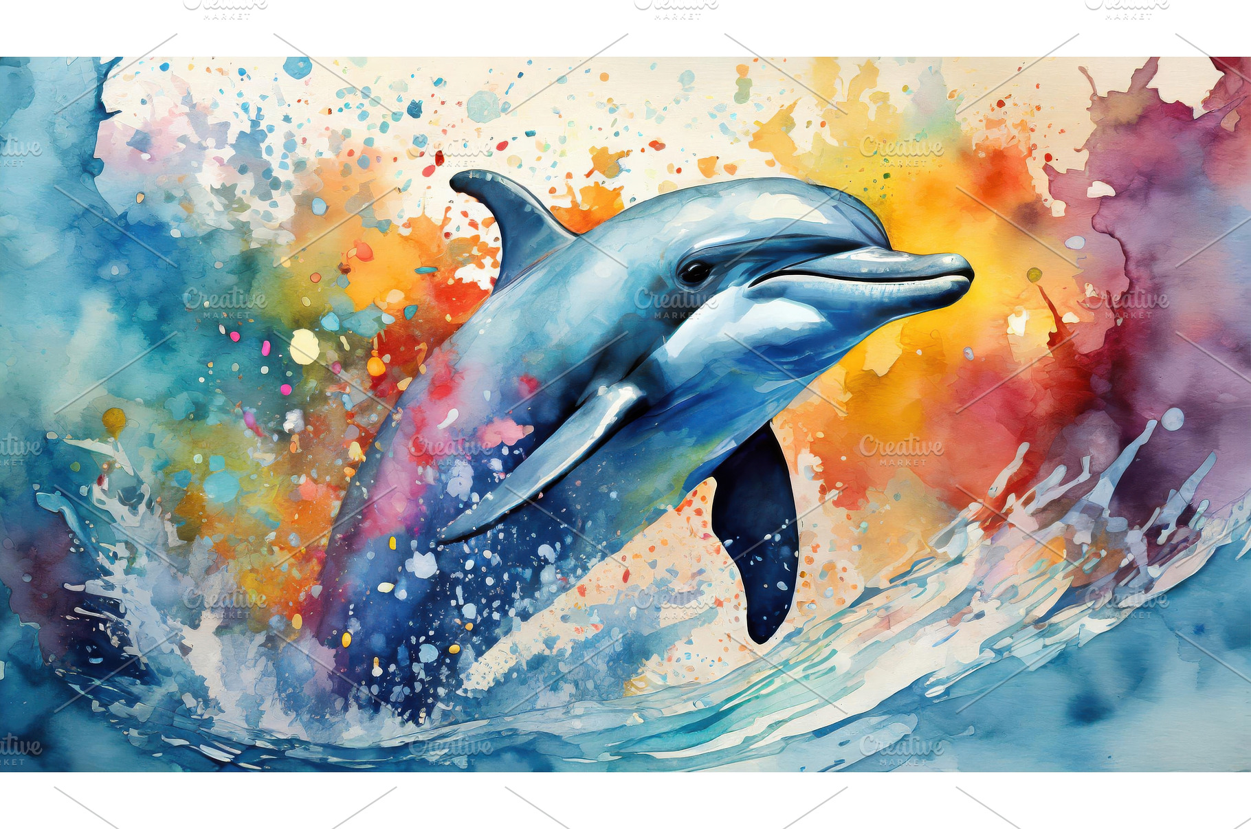 A dolphin jumping out of water with, an Animal Photo by Igor Tichonow