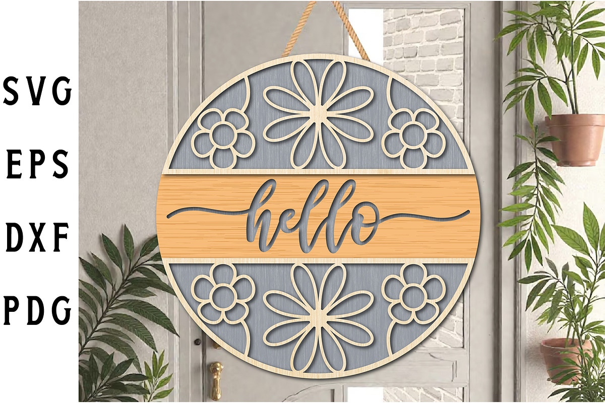 Hello Sign Laser Cut, a Texture Graphic by Libby Wishes