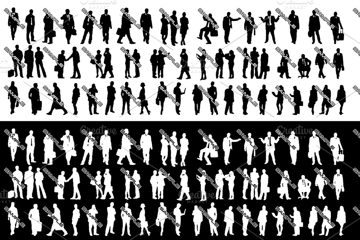 People silhouette VECTOR pack 1, a Person Illustration by stallfish's art store (Photo 2 of 2)