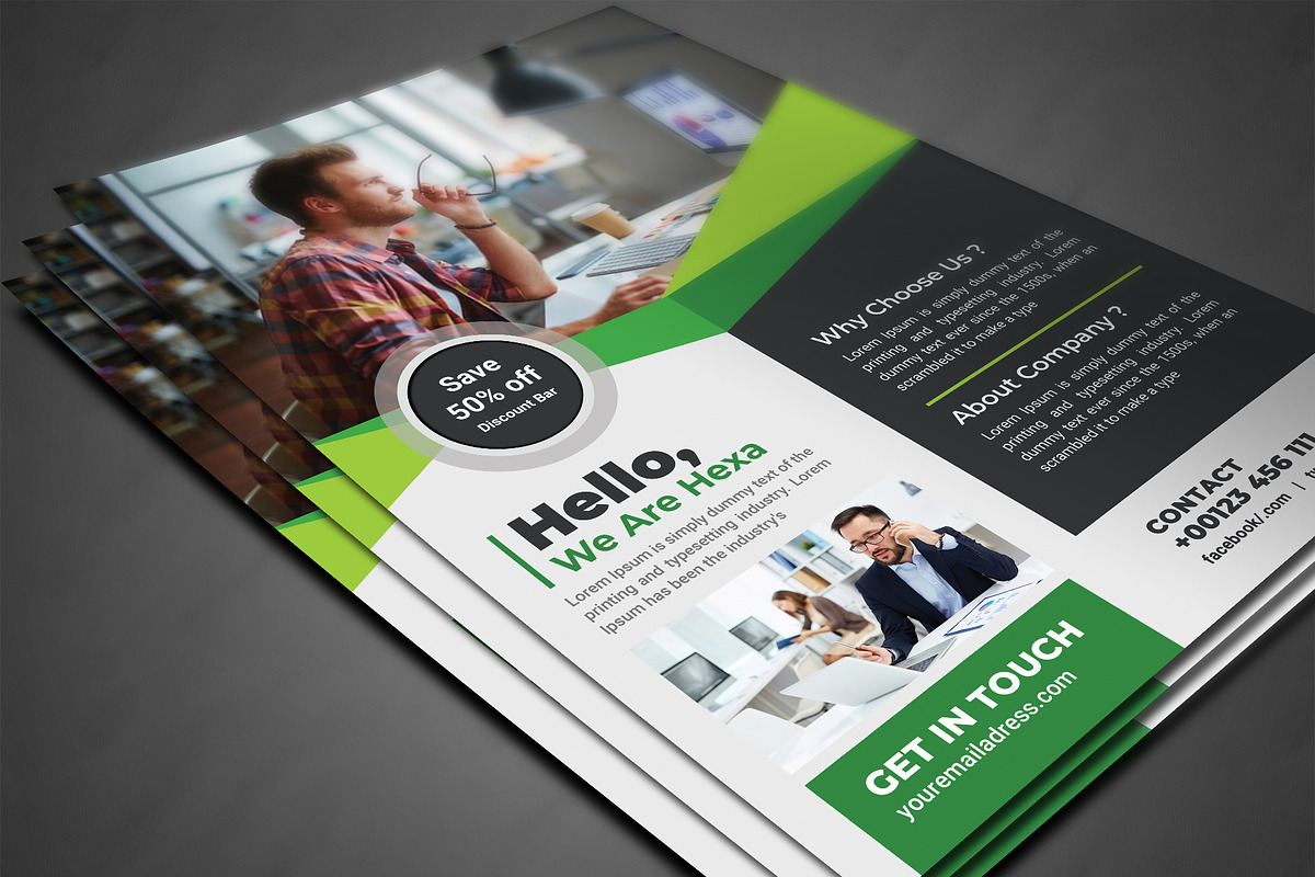 Corporate Flyer Templates, a Flyer Template by AfzaalGraphics (Photo 3 of 8)
