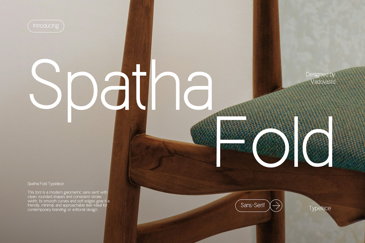 Spatha Fold Clean Sans Serif Font, a Sans Serif Font by Vadovastd (Photo 1 of 7)