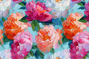 Impressionistic Peony Patterns Set, a Pattern Graphic by LoveDesignShop (Thumbnail 5 of 9)
