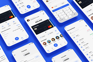 Credit Card Bank & Send Money app, an App Template by nagaredesignstudio