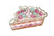 Handmade Cake & Pie Vectors, an Illustration by hafijul (Thumbnail 3 of 12)