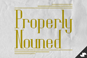 Properly Nouned fancy serif font