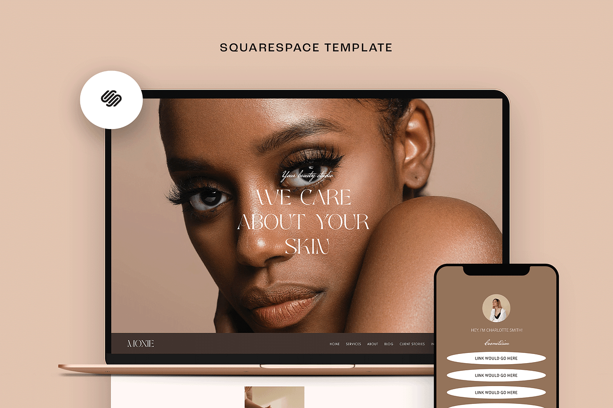 Spa Salon Squarespace 7.1 Template, a Websites & App Template by Kseniia_Design (Photo 1 of 9)