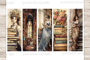 Victorian Library Bookmarks, a Person Illustration by GlamArtZhanna (Thumbnail 2 of 3)