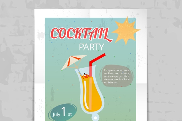 Vintage Cocktail Party Poster preview 2