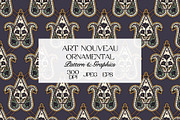 Art Nouveau Ornamental Pattern, a Pattern Graphic by StudioGlouna (Thumbnail 1 of 5)
