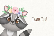 Watercolor Woodland Animals Clipart, an Animal Illustration by ekossa_art (Thumbnail 6 of 6)