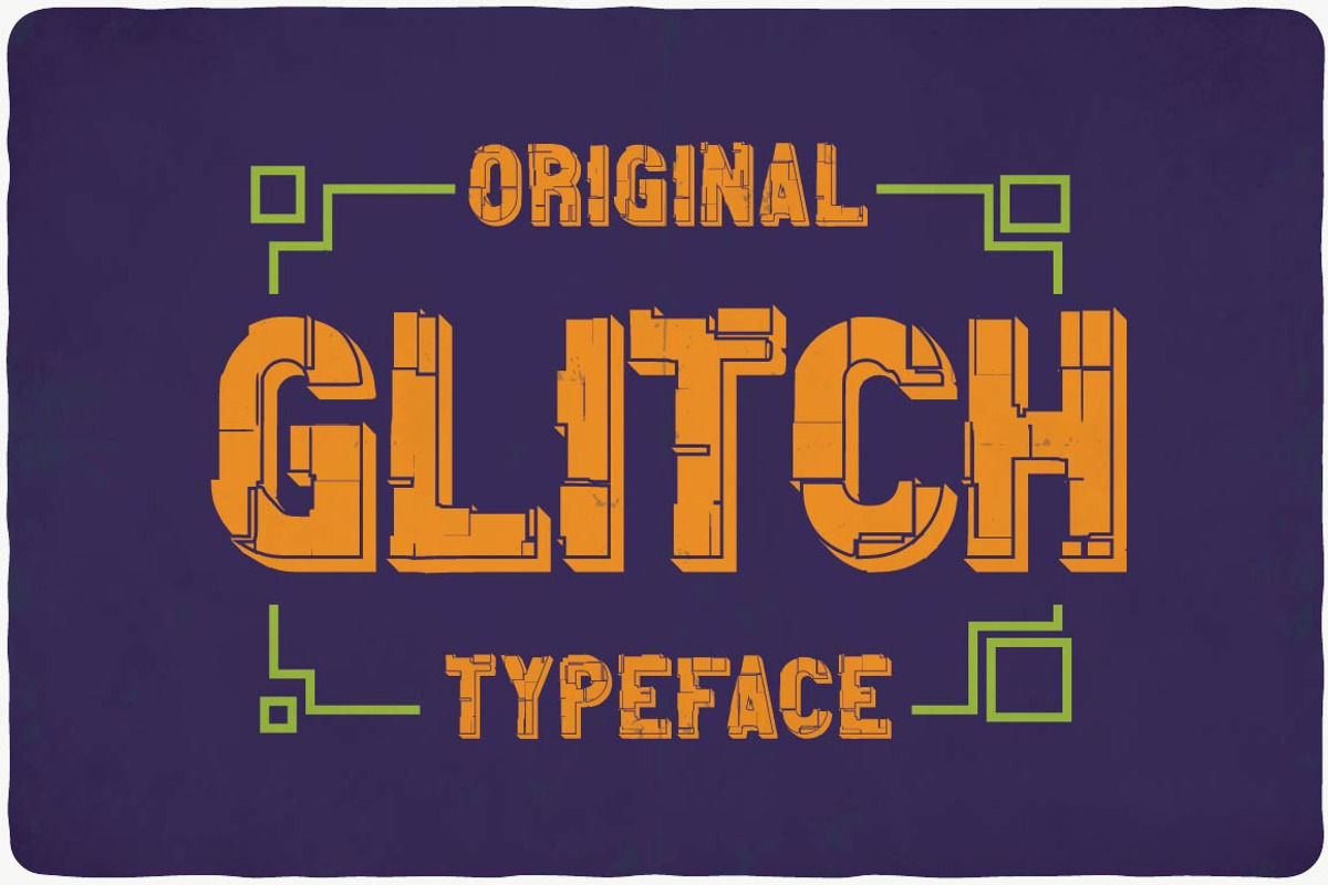 Glitch typeface preview 3