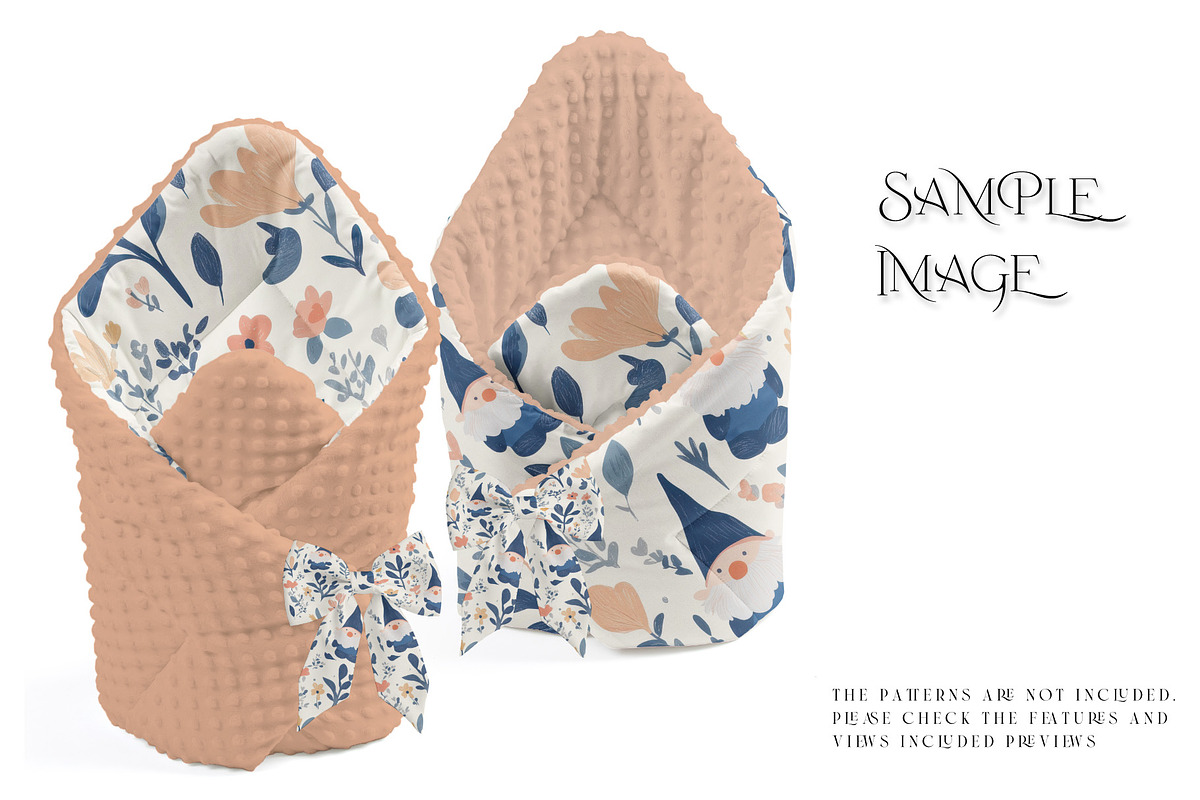 Swaddle Wrap Blankets Minky & Muslin, a Mockup by mock-ups (Photo 11 of 31)